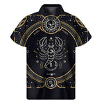 Vintage Scorpio Zodiac Sign Print Men's Short Sleeve Shirt