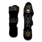 Vintage Scorpio Zodiac Sign Print Muay Thai Shin Guard