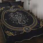 Vintage Scorpio Zodiac Sign Print Quilt Bed Set