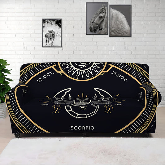 Vintage Scorpio Zodiac Sign Print Sofa Cover