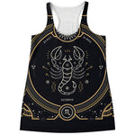 Vintage Scorpio Zodiac Sign Print Women's Racerback Tank Top