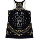 Vintage Scorpio Zodiac Sign Print Women's Racerback Tank Top