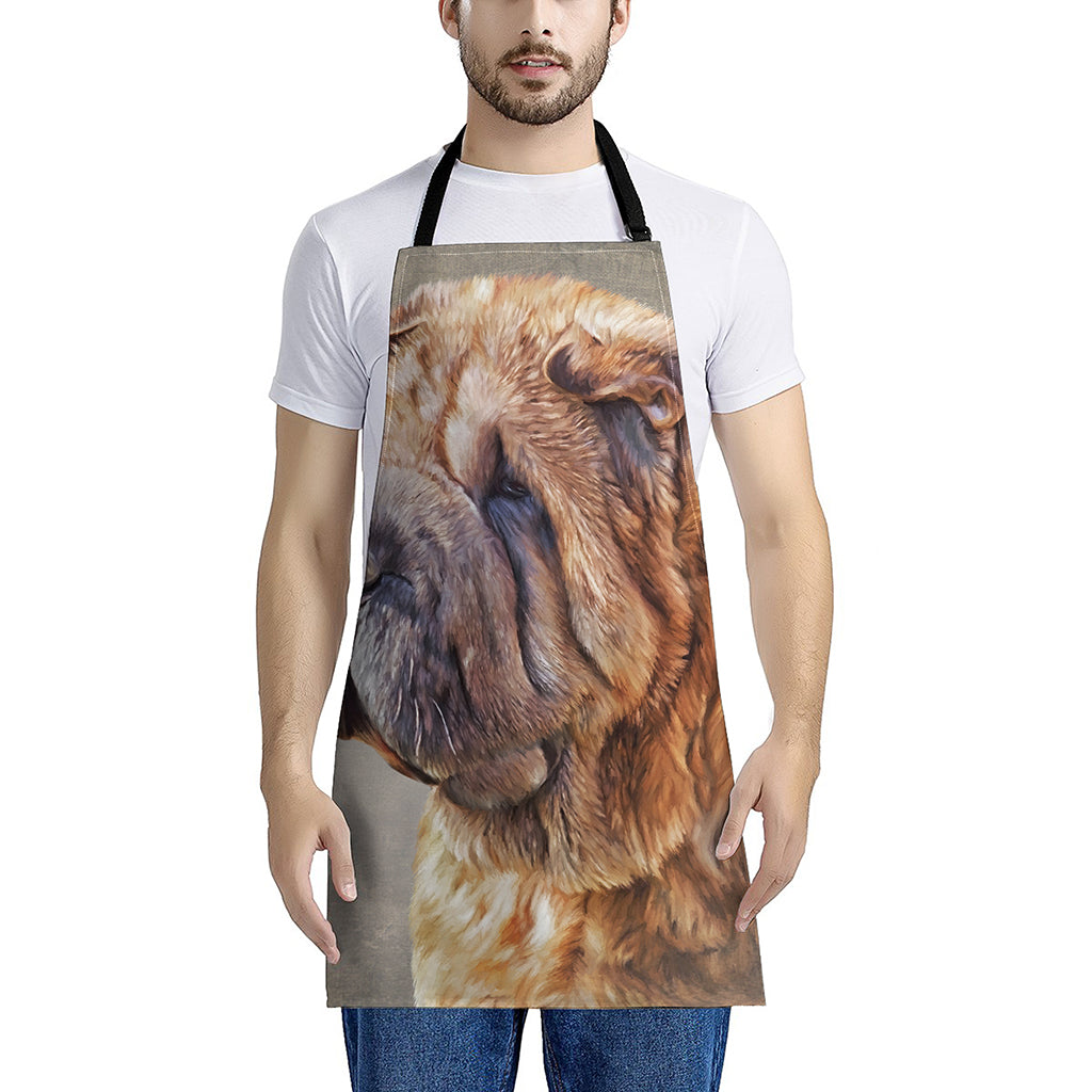Vintage Shar Pei Print Apron