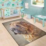 Vintage Shar Pei Print Area Rug