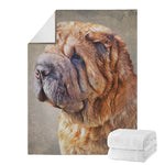 Vintage Shar Pei Print Blanket