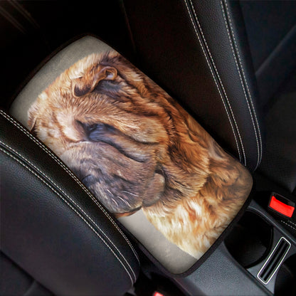 Vintage Shar Pei Print Car Center Console Cover