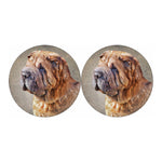 Vintage Shar Pei Print Car Coasters