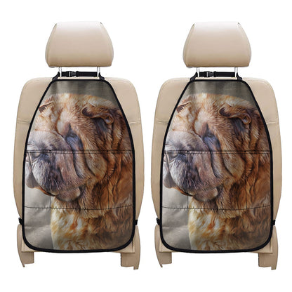 Vintage Shar Pei Print Car Seat Organizers