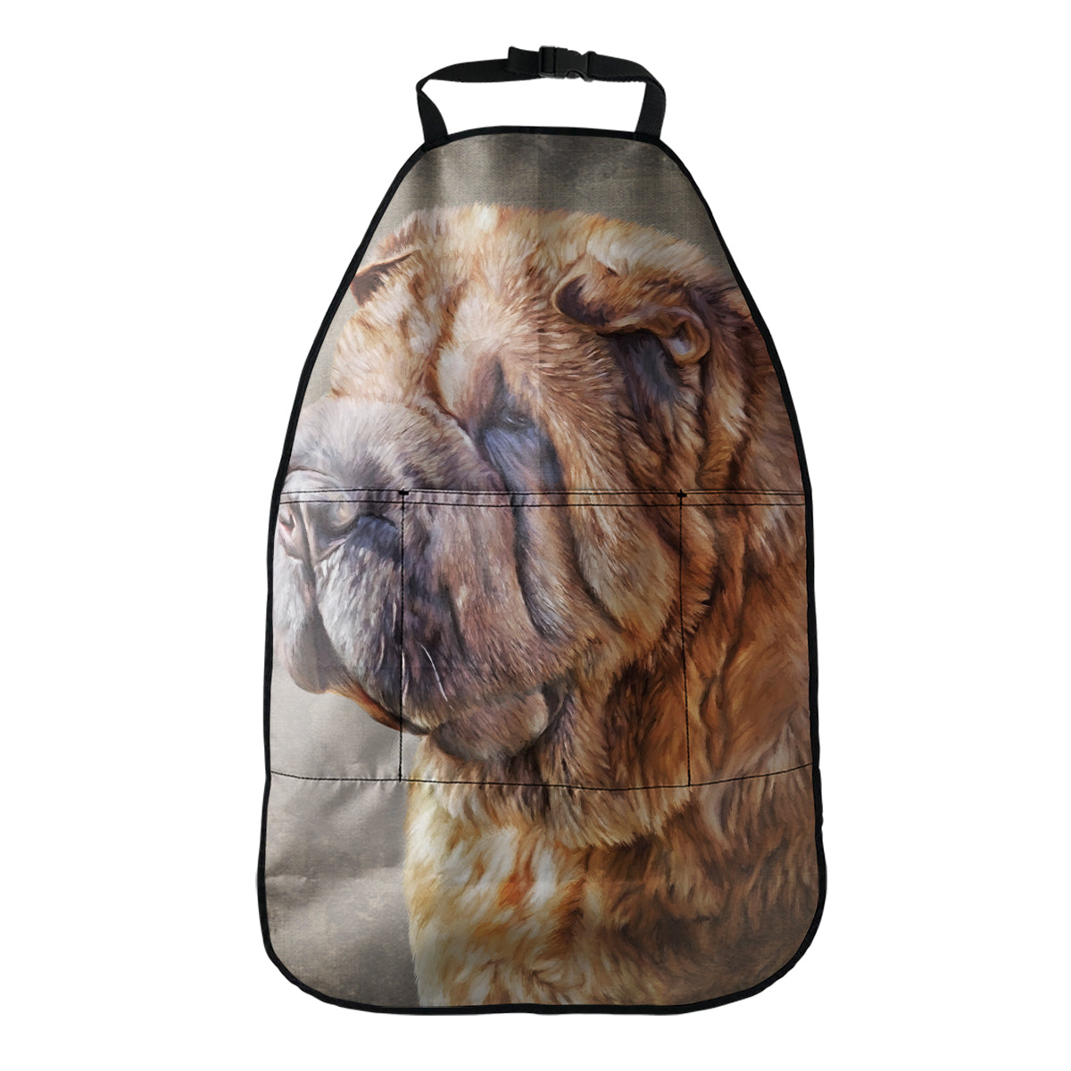 Vintage Shar Pei Print Car Seat Organizers