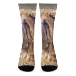 Vintage Shar Pei Print Crew Socks