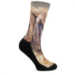 Vintage Shar Pei Print Crew Socks