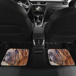 Vintage Shar Pei Print Front and Back Car Floor Mats