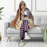 Vintage Shar Pei Print Hooded Blanket