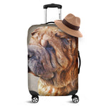 Vintage Shar Pei Print Luggage Cover