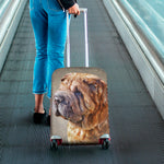 Vintage Shar Pei Print Luggage Cover