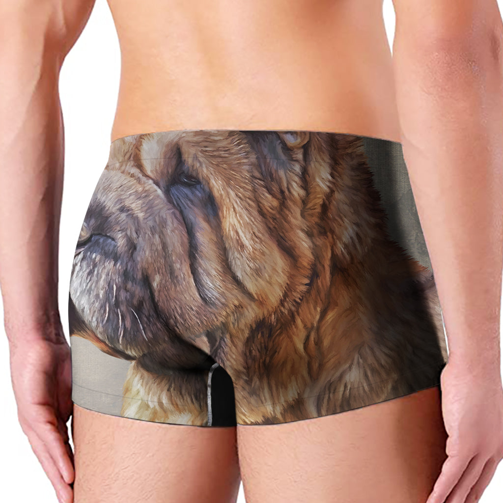 Vintage Shar Pei Print Men's Boxer Briefs
