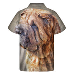 Vintage Shar Pei Print Men's Short Sleeve Shirt
