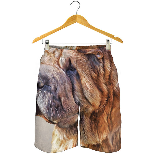 Vintage Shar Pei Print Men's Shorts