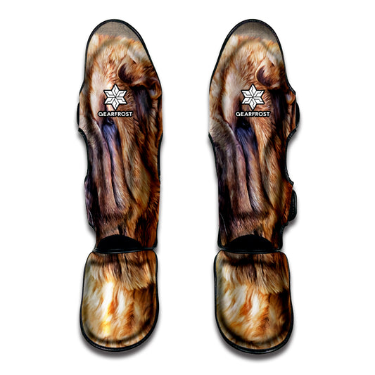 Vintage Shar Pei Print Muay Thai Shin Guard