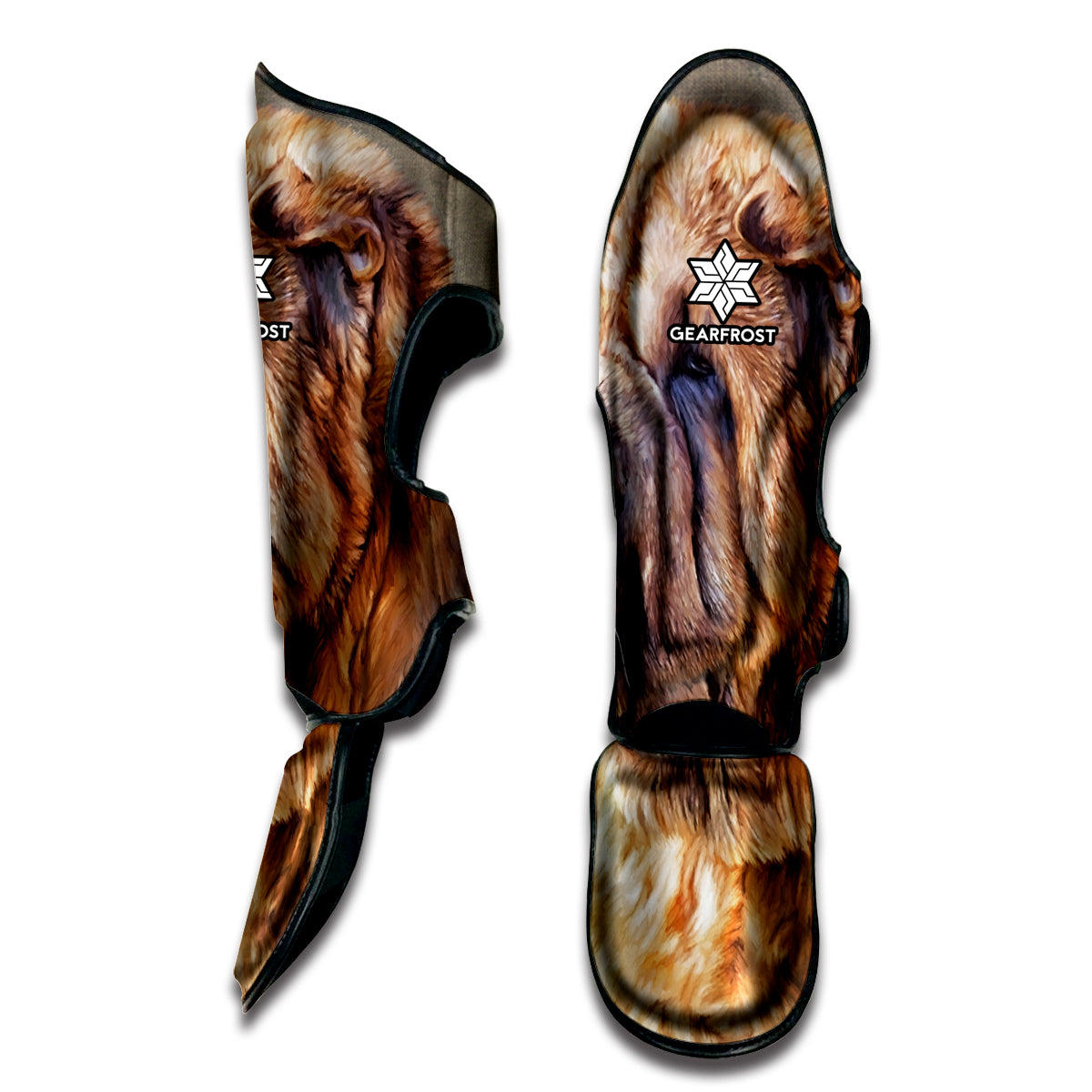 Vintage Shar Pei Print Muay Thai Shin Guard