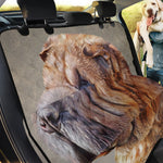 Vintage Shar Pei Print Pet Car Back Seat Cover
