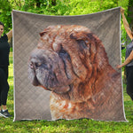 Vintage Shar Pei Print Quilt