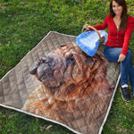 Vintage Shar Pei Print Quilt
