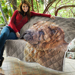 Vintage Shar Pei Print Quilt