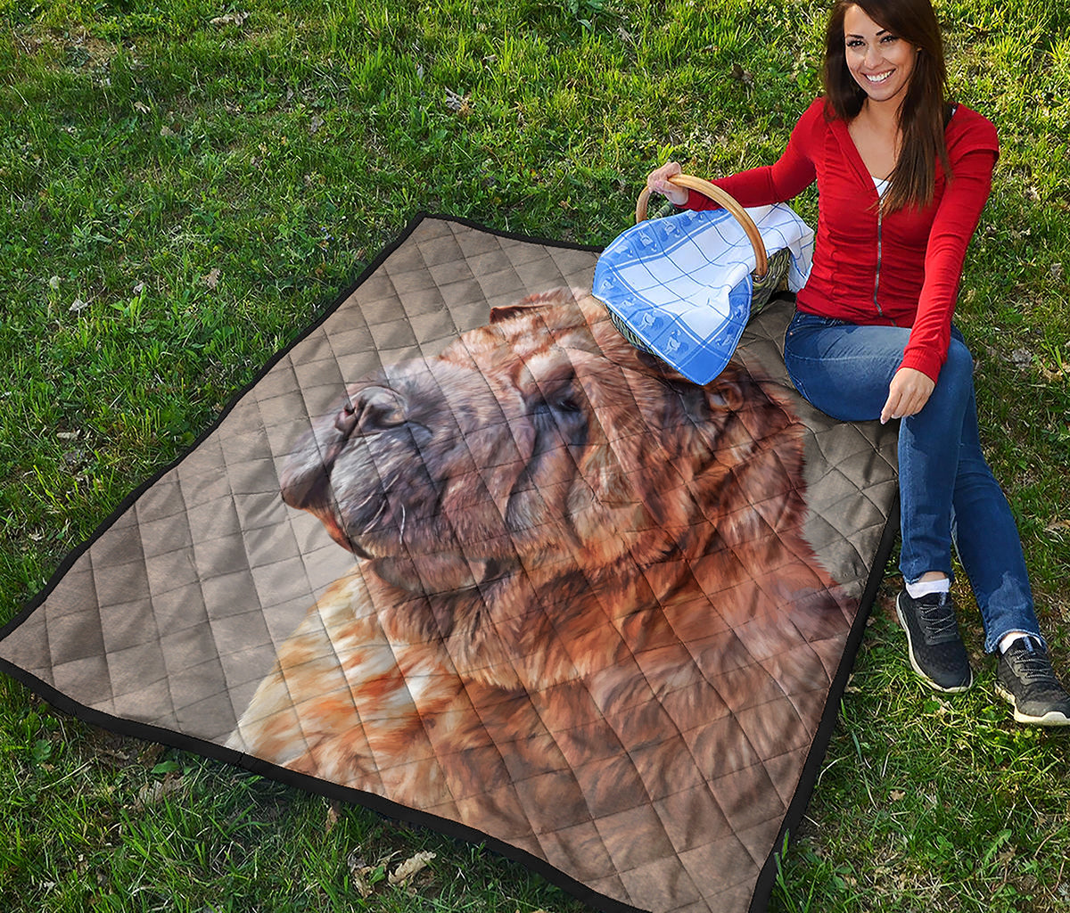 Vintage Shar Pei Print Quilt