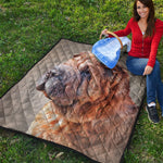 Vintage Shar Pei Print Quilt
