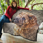 Vintage Shar Pei Print Quilt