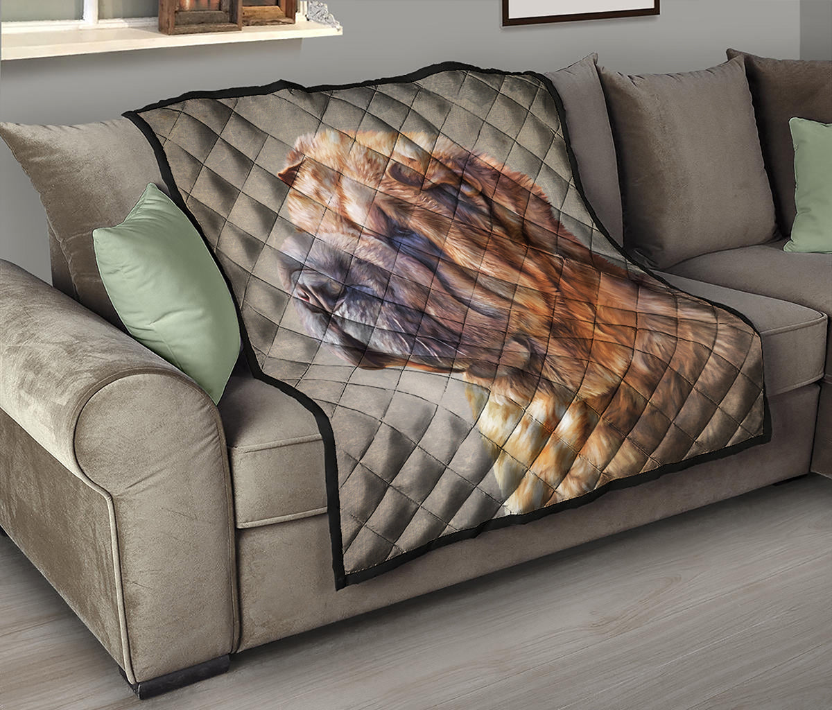 Vintage Shar Pei Print Quilt