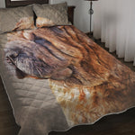 Vintage Shar Pei Print Quilt Bed Set