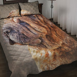 Vintage Shar Pei Print Quilt Bed Set