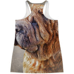 Vintage Shar Pei Print Women's Racerback Tank Top