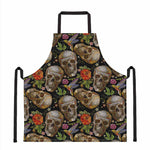 Vintage Skull Pattern Print Apron