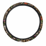 Vintage Skull Pattern Print Car Steering Wheel Cover