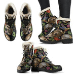 Vintage Skull Pattern Print Comfy Boots GearFrost