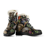 Vintage Skull Pattern Print Comfy Boots GearFrost
