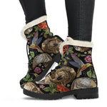 Vintage Skull Pattern Print Comfy Boots GearFrost