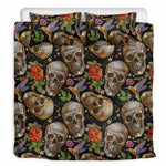 Vintage Skull Pattern Print Duvet Cover Bedding Set