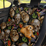 Vintage Skull Pattern Print Pet Car Back Seat Cover