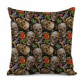 Vintage Skull Pattern Print Pillow Cover