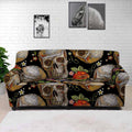Vintage Skull Pattern Print Sofa Cover