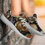 Vintage Skull Pattern Print Sport Shoes GearFrost