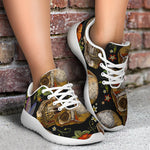 Vintage Skull Pattern Print Sport Shoes GearFrost