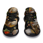 Vintage Skull Pattern Print Sport Shoes GearFrost