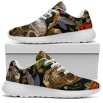 Vintage Skull Pattern Print Sport Shoes GearFrost