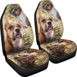 Vintage Staffordshire Bull Terrier Universal Fit Car Seat Covers GearFrost