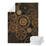 Vintage Steampunk Gears Print Blanket